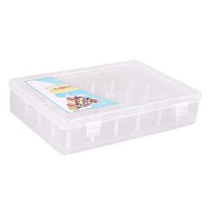 harilla large, thread storage box with 24 spools, sewing bobbins organizer, sewing tread container