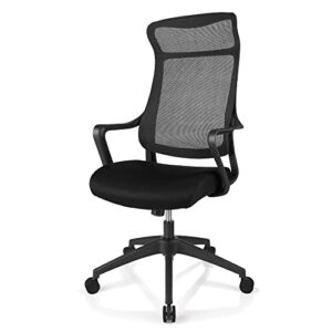 Realspace® Lenzer Mesh High-Back Task Chair, Black