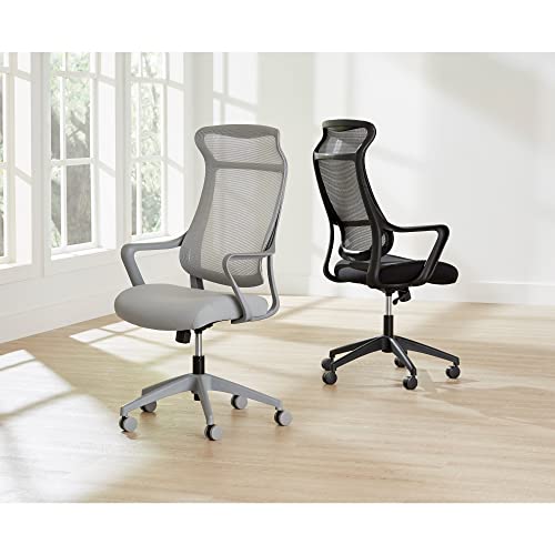Realspace® Lenzer Mesh High-Back Task Chair, Black