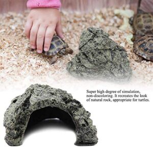 DAUERHAFT Fish Hiding Cave,Aquarium Turtles Reptile Basking Hide Habitats Decoration Ornament for Aquanrium Fish Tanks,Four Sizes(S)