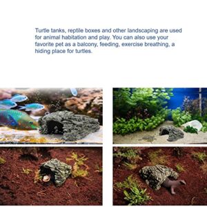 DAUERHAFT Fish Hiding Cave,Aquarium Turtles Reptile Basking Hide Habitats Decoration Ornament for Aquanrium Fish Tanks,Four Sizes(S)