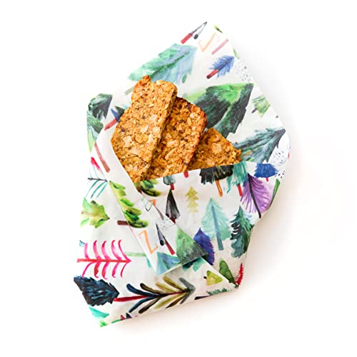 Z Wraps - Reusable Beeswax Food Wraps - Assorted 3-Pack (S, M, L) - Made in USA with 100-Precent Cotton, Organic Beeswax and Jojoba Oil - Wild Wanderers