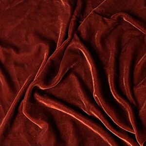 burnt orange - silk/rayon velvet fabric