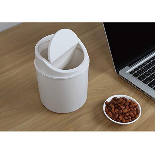 Valink Countertop Mini Trash Can Swing Lid Removable Cover Table Wastebasket for Home- Small Wastebasket for Coffee Table Desk Tabletop Tiny Garbage Bin