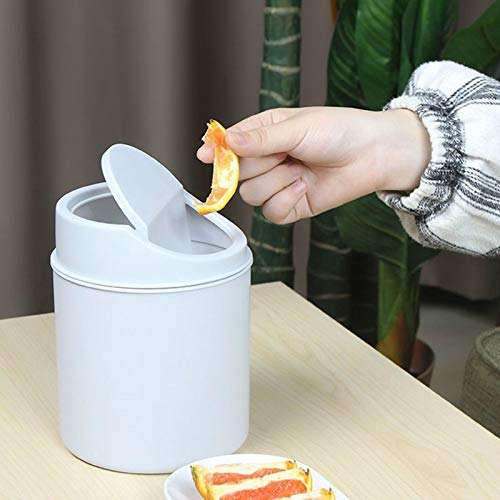 Valink Countertop Mini Trash Can Swing Lid Removable Cover Table Wastebasket for Home- Small Wastebasket for Coffee Table Desk Tabletop Tiny Garbage Bin