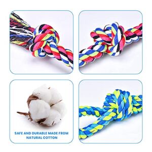 Feeko Dog Rope Toys for Large and Medium Aggressive Chewers, 2 Pack Heavy Duty Dog Rope Toy for Large Breed, Indestructible Dog Chew Toys, Tug of War Dog Toy, 100% Cotton Teeth Cleaning