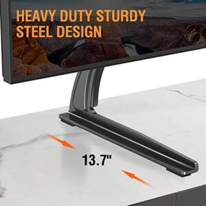 ELIVED Universal TV Stand, Tabletop TV Stand Base for Most 32 to 55 inch LCD LED Flat Screen TVs, TV Legs with 3 Height Adjustments Holds up to 88lbs, VESA up to 800x400mm, Black, YD2005