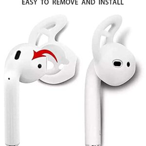 Loirtlluy 4 in 1 Anti-Lost Accessories for Airpods, Airpods Strap Magnetic Cord, Ear Hooks and Covers Compatible with Airpods 1 & 2, Airpods Watch Band Holder, White