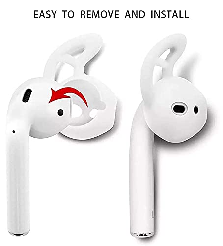 Loirtlluy 4 in 1 Anti-Lost Accessories for Airpods, Airpods Strap Magnetic Cord, Ear Hooks and Covers Compatible with Airpods 1 & 2, Airpods Watch Band Holder, White