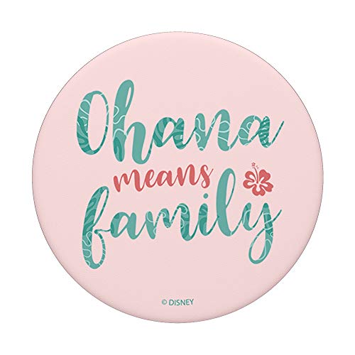 Disney Lilo & Stitch Ohana Means Family Script PopSockets PopGrip: Swappable Grip for Phones & Tablets