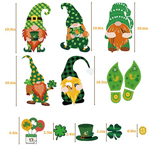 DmHirmg St. Patrick's Day Window Clings, Upgraded St. Patrick's Day Static Window Sticker,Window Sticker for St. Patrick's Day 9 Sheets