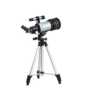olope durable telescope 70mm aperture 400mm az mount,astronomical refractor telescope aperture for kids adults & beginners,fully multi-coated optics,portable refractor with tripod (silver a)