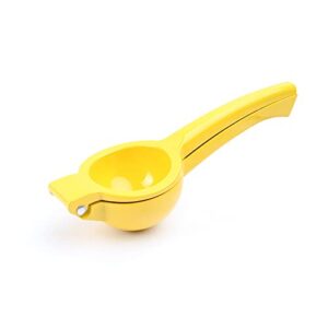 kufung metal lemon squeezer, citrus juicer, manual press for extracting the most juice possible (yellow, m)