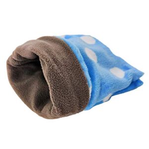songbirdth polka dot lovely plush sleeping bag mini pet bed nest for guinea pig hamster for sugar glider ferret squirrel blue