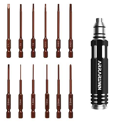 Hex Screwdrivers Set 12 in 1 RC Hobby Tools Kit S2 Steel Tool for RC Car Model Drone Airplane Robotics Helicopter Quadcopter Boat FPV Home Appliances Repair