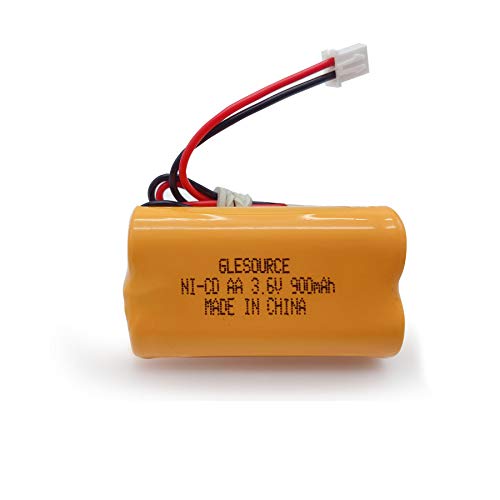 GLESOURCE 3.6V 900mAh Exit Sign Emergency Light Battery Replacement for Exitronix 10010037, Max Power B2-0031 MH468886, Unitech LEDR-1 6200RP, Dantona CUSTOM-318 OSA230, Lowes 253799 (2 Pack)