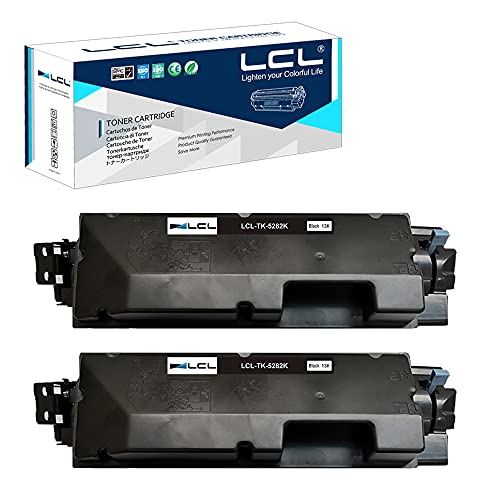 LCL Compatible Toner Cartridge Replacement for Kyocera TK5282 TK-5282 TK5282K TK-5282K 1T02TW0US0 M6235cidn M6635cidn P6235cdn M6235 M6635 P6235 (2-Pack Black)