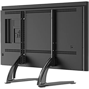 elived universal table top tv stand, for most 27 to 55 inch lcd led plasma flat screen tvs, tv base height adjustable leg stand holds up to 88lbs, vesa up to 800x400mm, yd1014