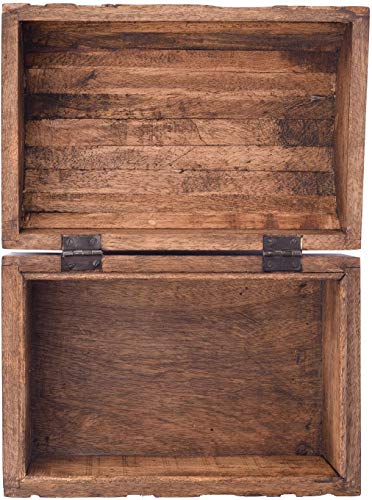 dg DESI GEN Handmade Wooden Tree of Life Chest Box Decorative Jewelry Trinket Holder Keepsake Storage Box Organizer Multi-Utility 9 x 6 inches (Design 2)