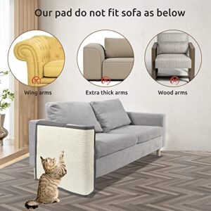 Cat Scratch Furniture Couch Protector with Natural Sisal for Protecting Couch Sofa Chair (Right Hand)