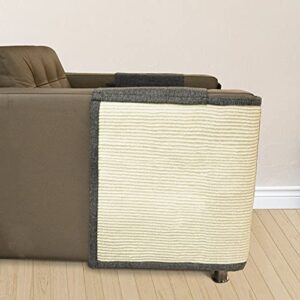 Cat Scratch Furniture Couch Protector with Natural Sisal for Protecting Couch Sofa Chair (Right Hand)