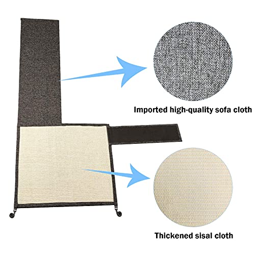 Cat Scratch Furniture Couch Protector with Natural Sisal for Protecting Couch Sofa Chair (Right Hand)