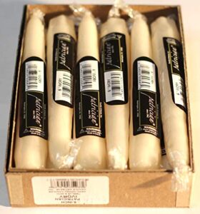 6in ivory taper candles. made in usa