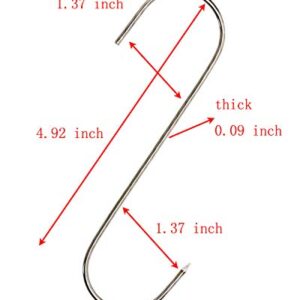 ONLYKXY 4.5 Inch Meat Hook, 20 Pieces Meat Hooks for Butchering Hanging Beef, Stainless Steel S Hooks Utility Hooks for Meat Processing (20)