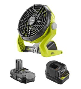 factory reconditioned 18-volt hybrid portable fan kit with battery and charger (renewed)