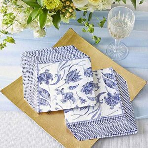 Kate Aspen Blue Willow Wedding Napkins, Thick Decorative Dinner Napkins, Luncheon Serveware, Perfect for Wedding Reception Or Bridal Shower