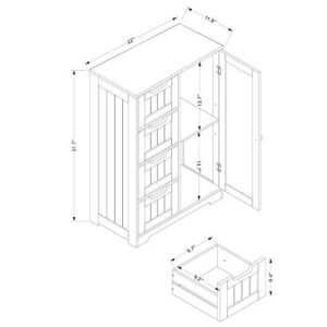 Baxton Studio Bauer Bathroom Shelving, White