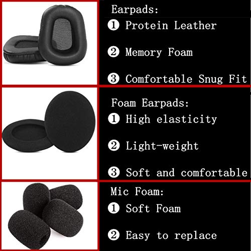 B550-XT Kit Ear Cushion Earpads Compatible with BlueParrott B550-XT b550 xt Noise Canceling Bluetooth Headset Ear Cups Repair Parts (B550XT-set)