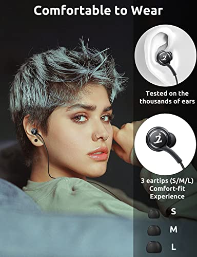 PRO Stereo Headphones Compatible with Your Samsung Galaxy S21+ 5G/Plus/Ultra with Hands-Free Built-in Microphone Buttons + Crisp Digital Titanium Clear Audio! (USB-C/PD)