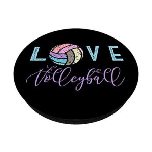 Love Volleyball for Teen Girls PopSockets Swappable PopGrip