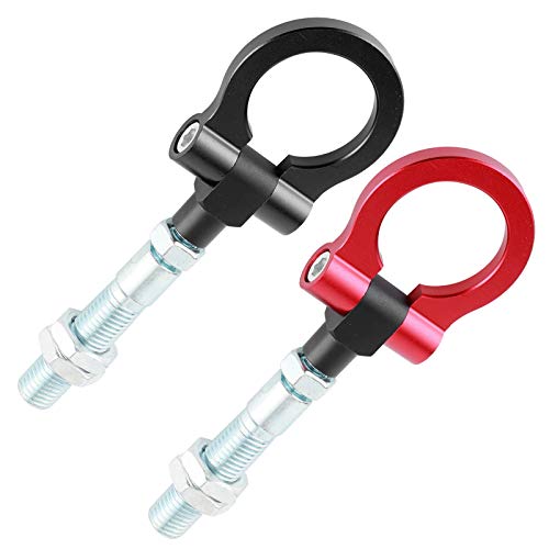 Tow Hook,Aluminium+Steel Surface Heavy Duty Tow Hook Folding Ring Racing Car Refitting Fit For 2012 2017 Black/Red (Red) 2016 Tow Hook 2014 Turbo Front Tow Hook