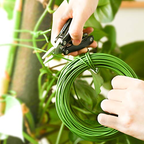 Plant Ties 65.6 Feet, All-Purpose Garden Wire Ties, Plant Wire, Soft Twist, Green Coated Twist Plant Ties, Green Plant Ties, Plant Twist Ties for Plant Support, Home & Office