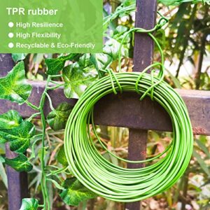 Plant Ties 65.6 Feet, All-Purpose Garden Wire Ties, Plant Wire, Soft Twist, Green Coated Twist Plant Ties, Green Plant Ties, Plant Twist Ties for Plant Support, Home & Office