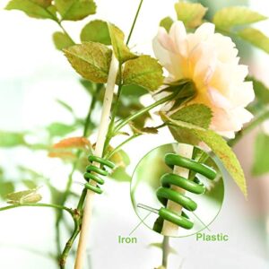 Plant Ties 65.6 Feet, All-Purpose Garden Wire Ties, Plant Wire, Soft Twist, Green Coated Twist Plant Ties, Green Plant Ties, Plant Twist Ties for Plant Support, Home & Office