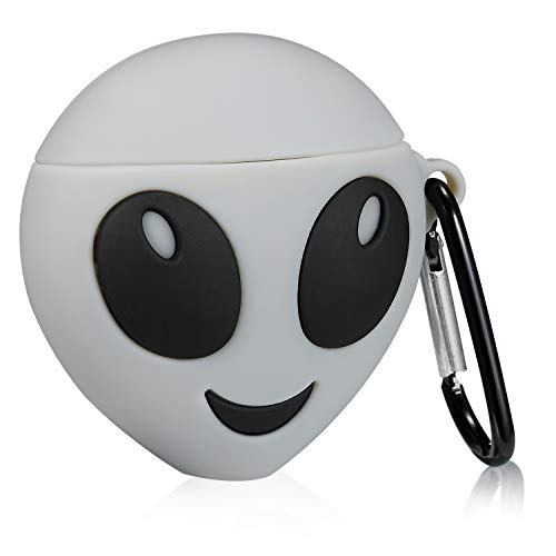 Oqplog for Airpod 2/1 for AirPods Case 3D Cute Fun Cartoon Fashion Funny Character Air Pods 2&1 Cover Design for Men Girls Women Teen Boys Unique Kawaii Trendy Soft Silicone Cases – Luminous Alien