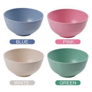 TAO CICADA Cereal Bowls - Set of 4 Wheat Straw Fiber Bowls，Unbreakable & Lightweight for Snacks, Rice, Condiments, Side Dishes, or Ice Cream, Dishwasher & Microwave Safe