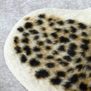 Huichenxing2021FURSTORE Faux Cheetah Area Rug Animals Printed Hide Mats Leopard Faux Hide Area Rug 5.2ft x 6.5ft/ 63 x 78.7inch / 160 x 200cm