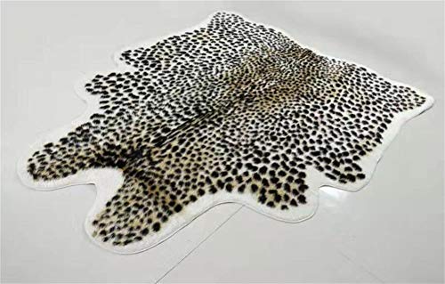 Huichenxing2021FURSTORE Faux Cheetah Area Rug Animals Printed Hide Mats Leopard Faux Hide Area Rug 5.2ft x 6.5ft/ 63 x 78.7inch / 160 x 200cm