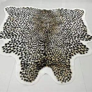 Huichenxing2021FURSTORE Faux Cheetah Area Rug Animals Printed Hide Mats Leopard Faux Hide Area Rug 5.2ft x 6.5ft/ 63 x 78.7inch / 160 x 200cm