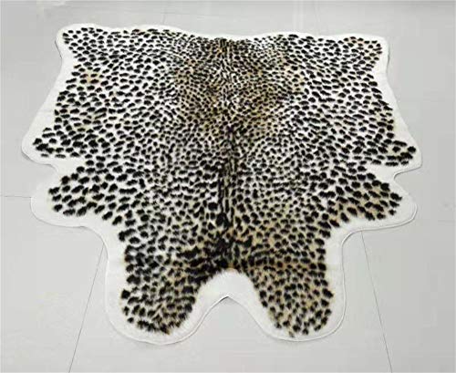 Huichenxing2021FURSTORE Faux Cheetah Area Rug Animals Printed Hide Mats Leopard Faux Hide Area Rug 5.2ft x 6.5ft/ 63 x 78.7inch / 160 x 200cm