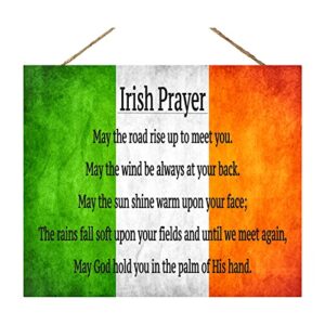 jennygems irish prayer wooden sign, may the road rise up to meet you, 10x12 hanging wood sign, celtic gifts, irish gifts, american made