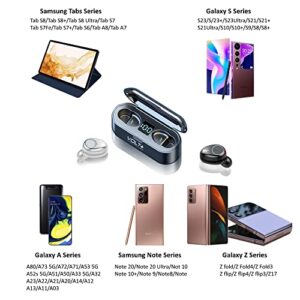 VOLT PLUS TECH Wireless Bluetooth Earbuds for Samsung, All Galaxy S23 /S23+/S23 Ultra/S22/Ultra/S22+/S21/Ultra/S21+/S20/5G / Galaxy A/Note/Z Flip & Fold/Tabs, F9 TWS & IPX7 Waterproof 2000mAh Case