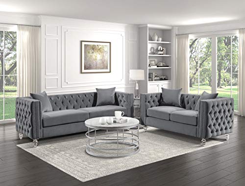 Lexicon Spencer Living Room Loveseat, Gray