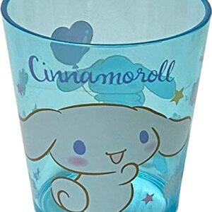 Sanrio Cinnamoroll Plastic Cups 7.8 × 8.5 × 7.8 cm 260ml Dinnerware Drinkware Saucers Kitchen (Blue)