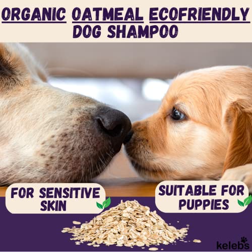 Kelebs Dog Shampoo | Allergies and itching | Dog Shampoo for Sensitive Skin | Puppy Shampoo | All Natural Dog Soap Bar with Lavender Oil & Oatmeal | for Smelly Dogs, Zero Plastic Vegan 3PCS