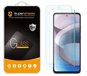 supershieldz (2 pack) designed for motorola (one 5g ace) / one 5g uw ace tempered glass screen protector, anti scratch, bubble free
